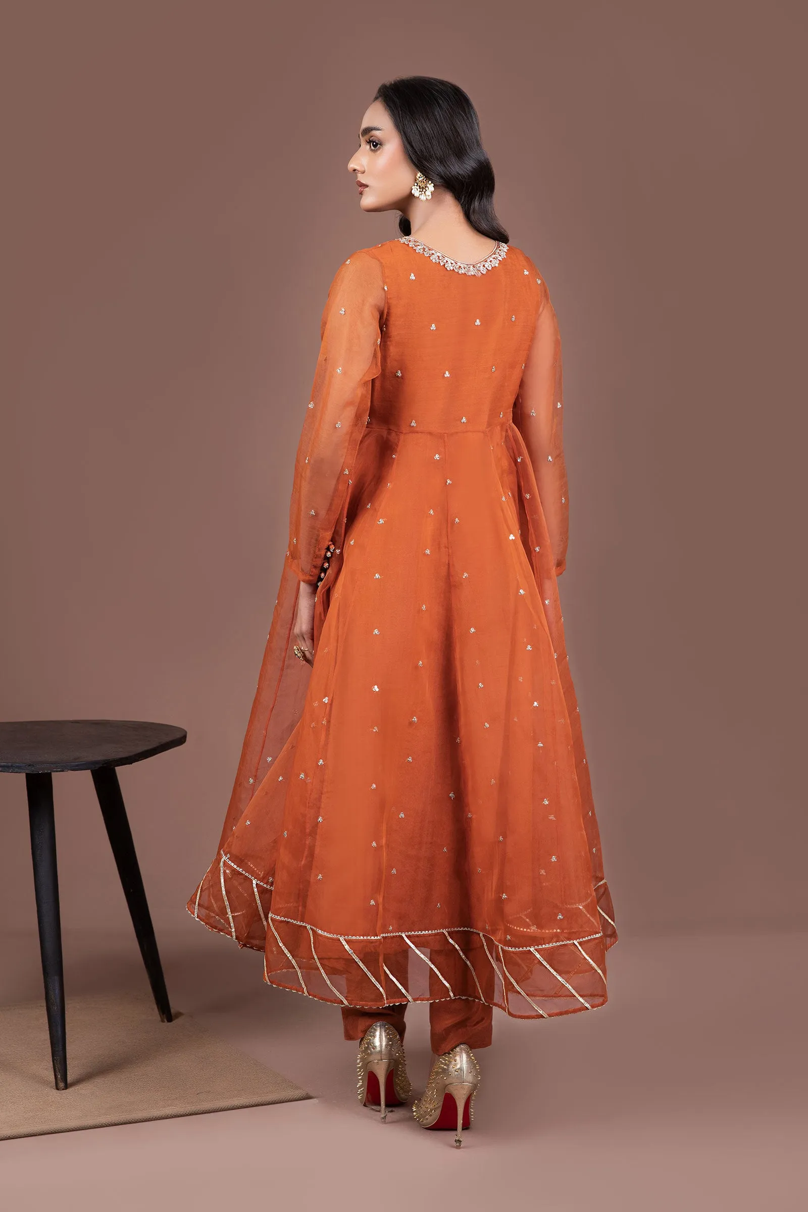 2 Piece Embroidered Organza Suit | MB-F24-512