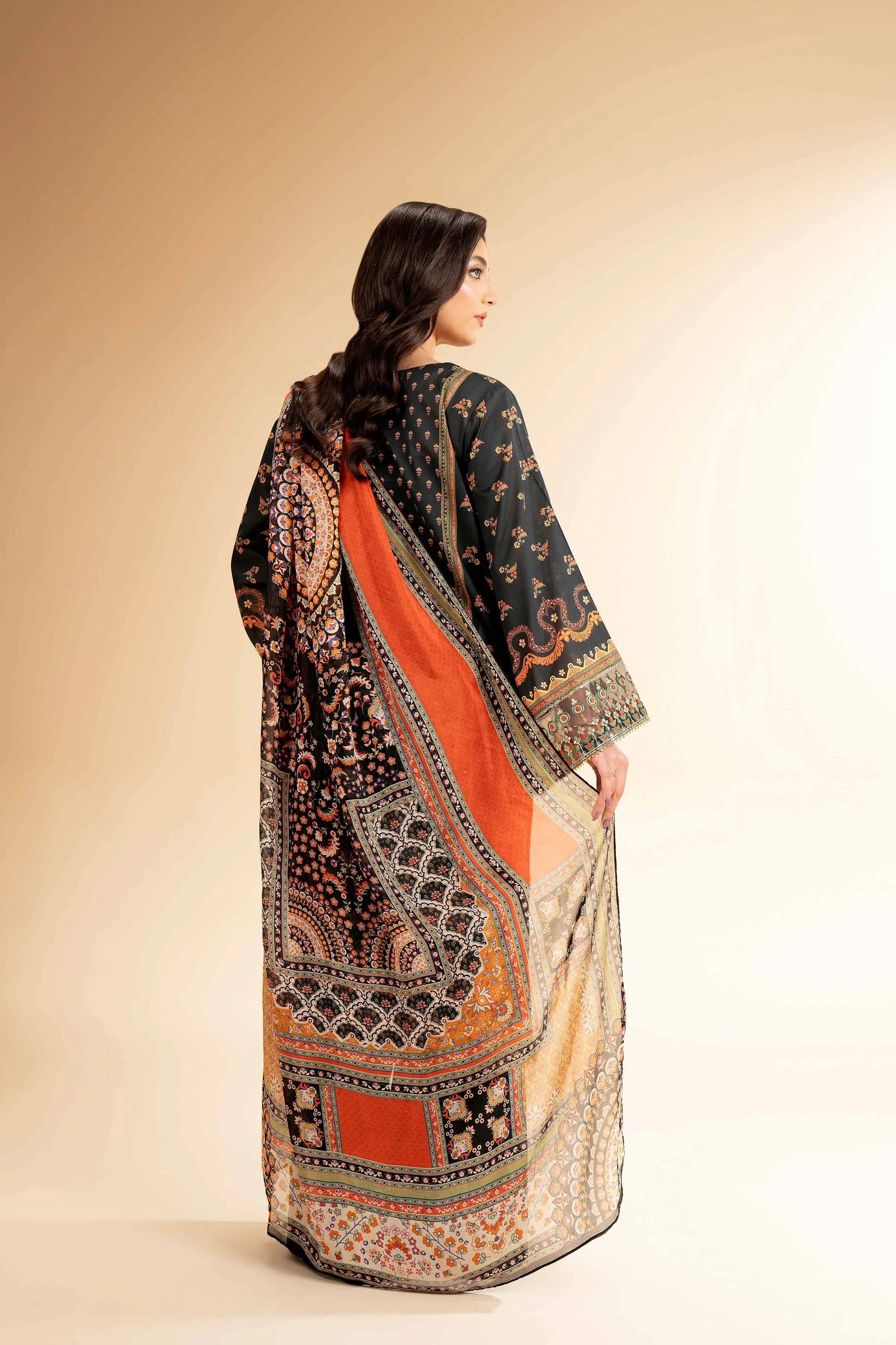 3 Piece - Digital Printed Embroidered Suit - 42501479