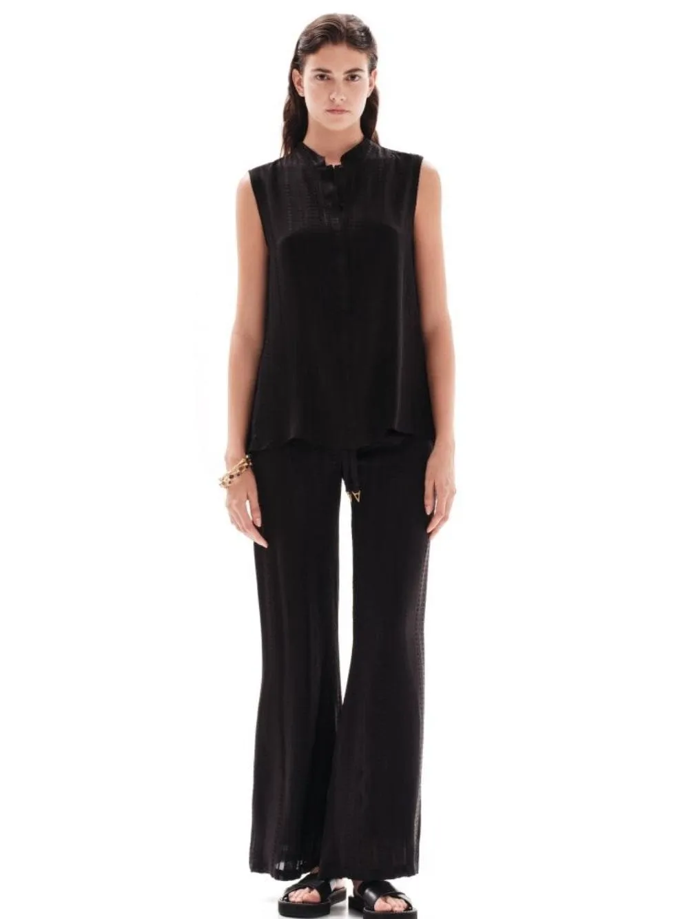 Alcestes Textured Silk Trousers