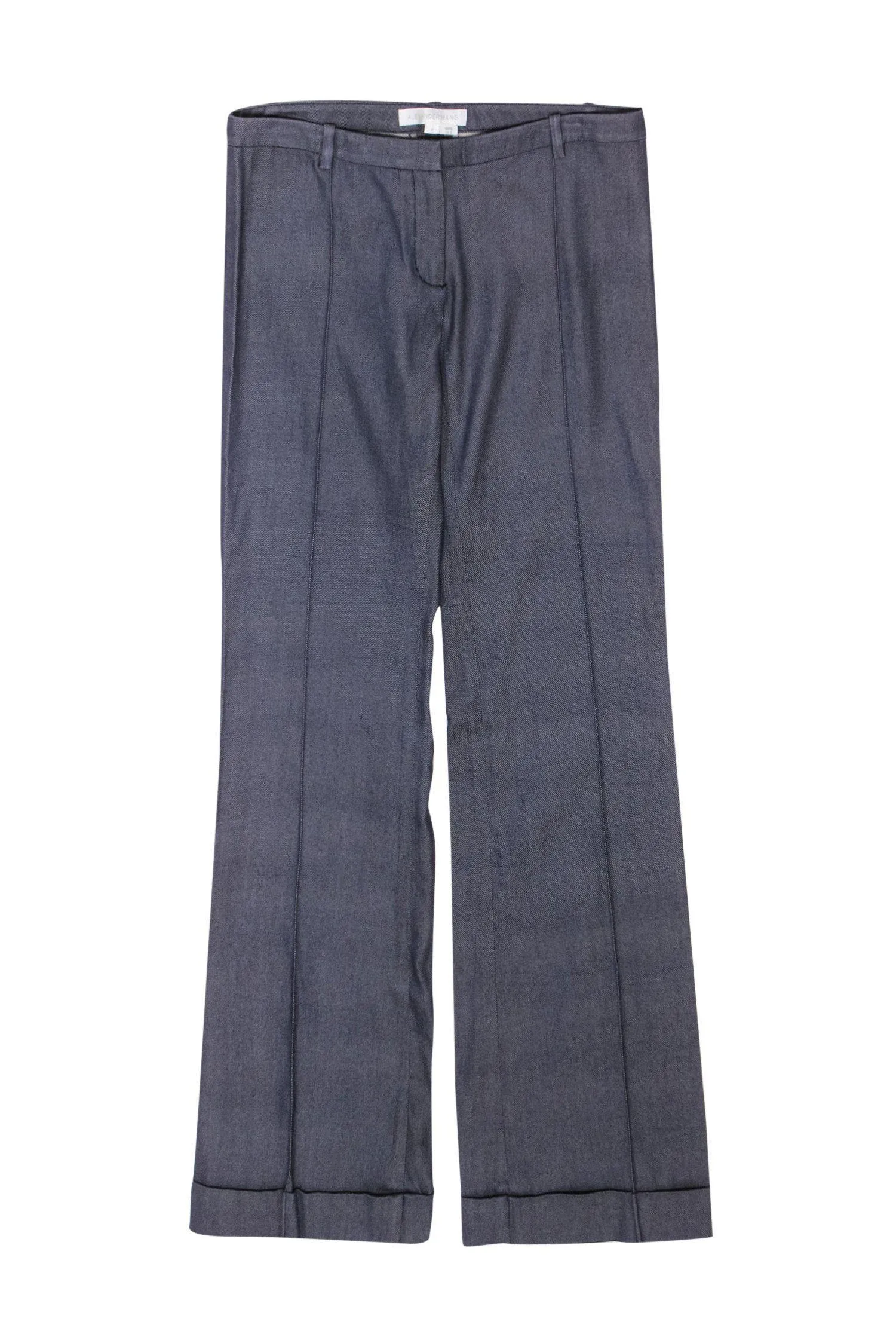 Alexander Wang - Dark Blue Textured Silk Slacks Sz 6