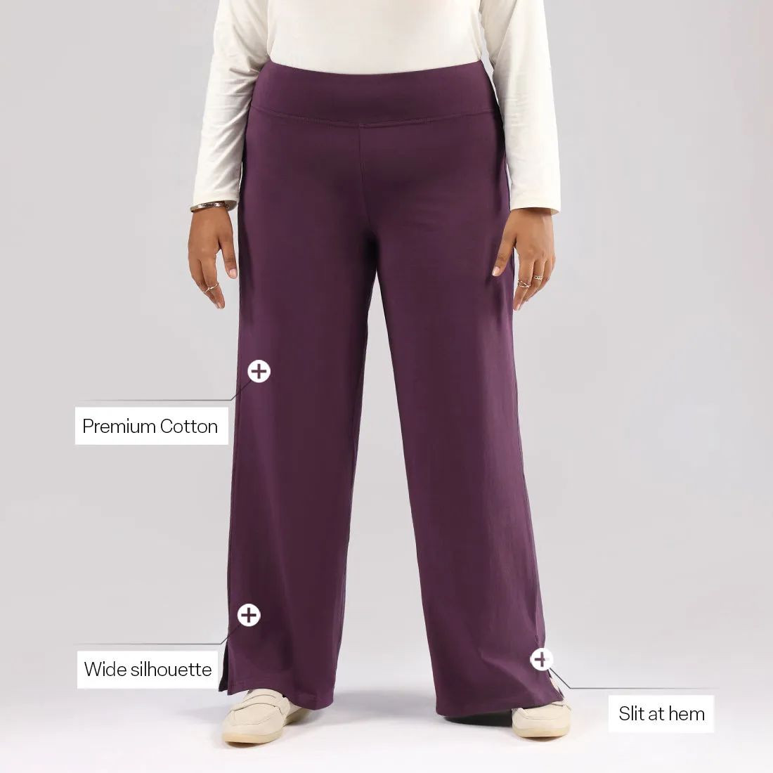 AM:PM Cotton Wide Legged Pants - Lite