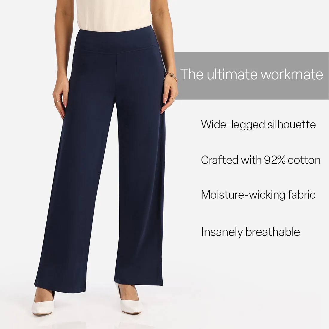 AM:PM Cotton Wide Legged Pants - Lite