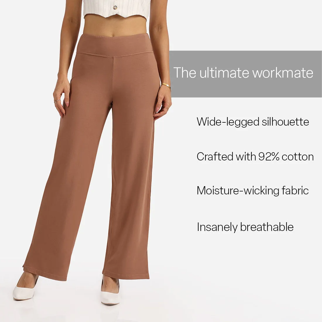 AM:PM Cotton Wide Legged Pants - Lite