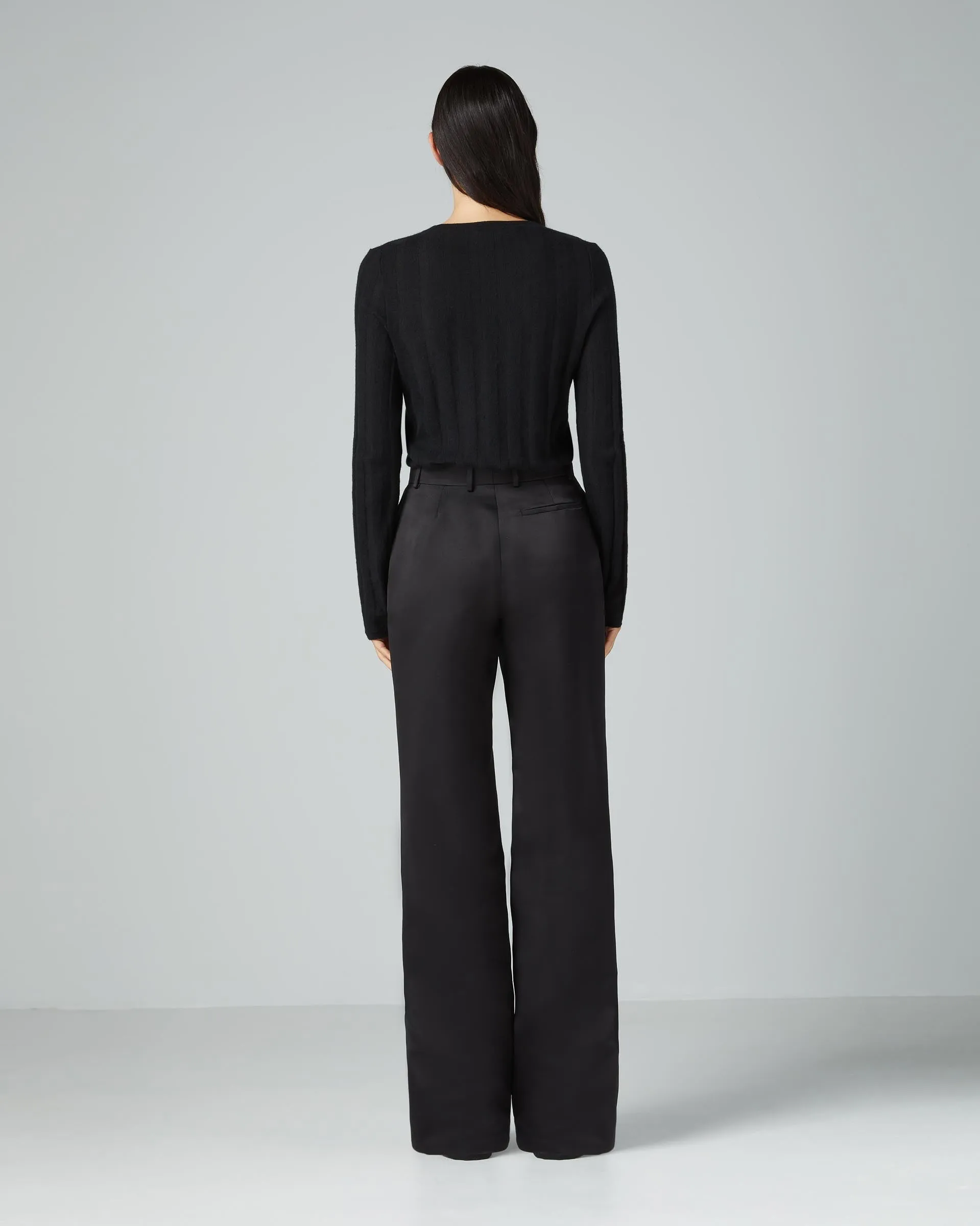 Anya Trousers in Duchess Silk, Black