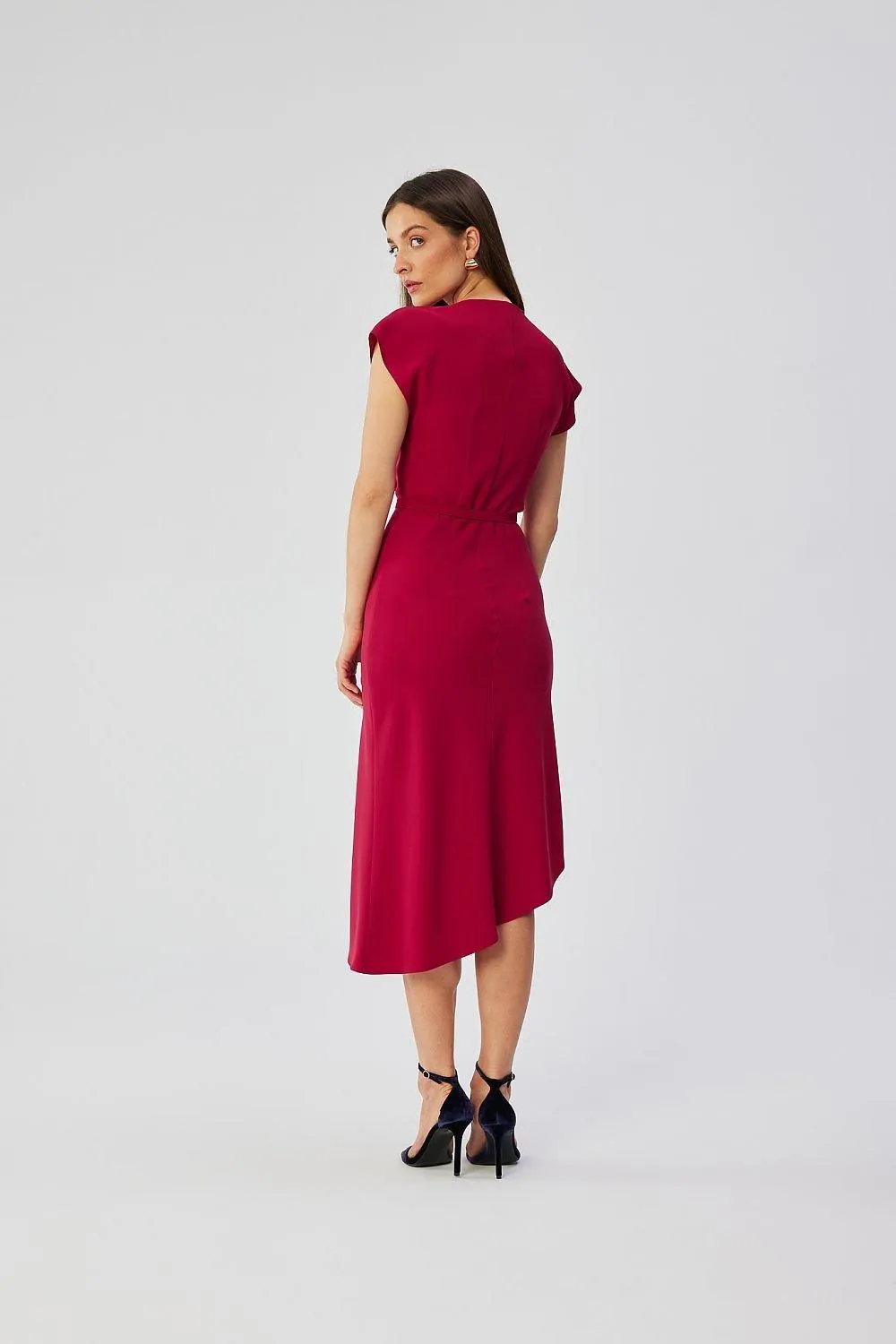 Asymmetrical Elegance Midi Dress