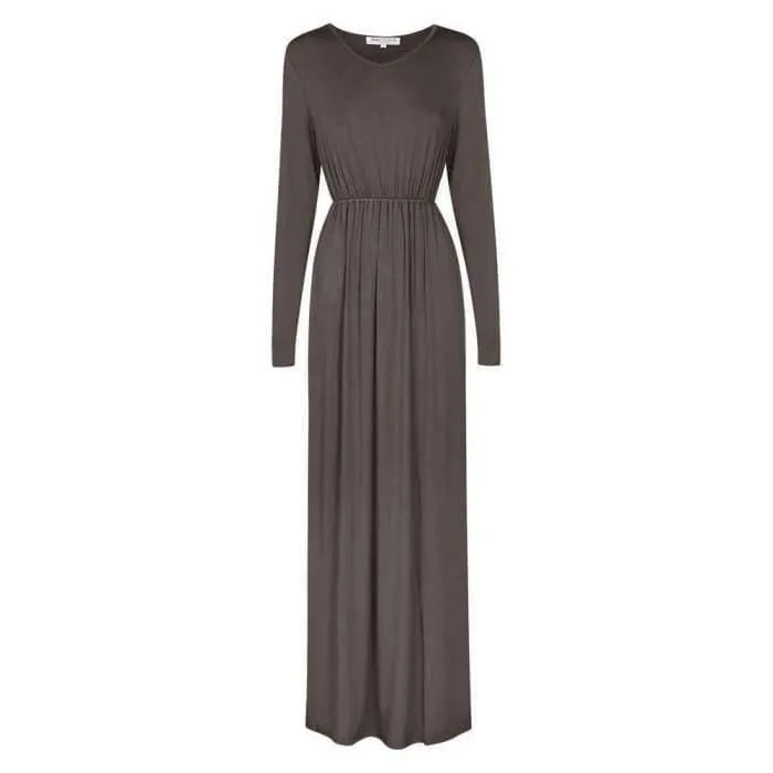 Baby Doll Maxi Modal Jersey Dress | Charcoal