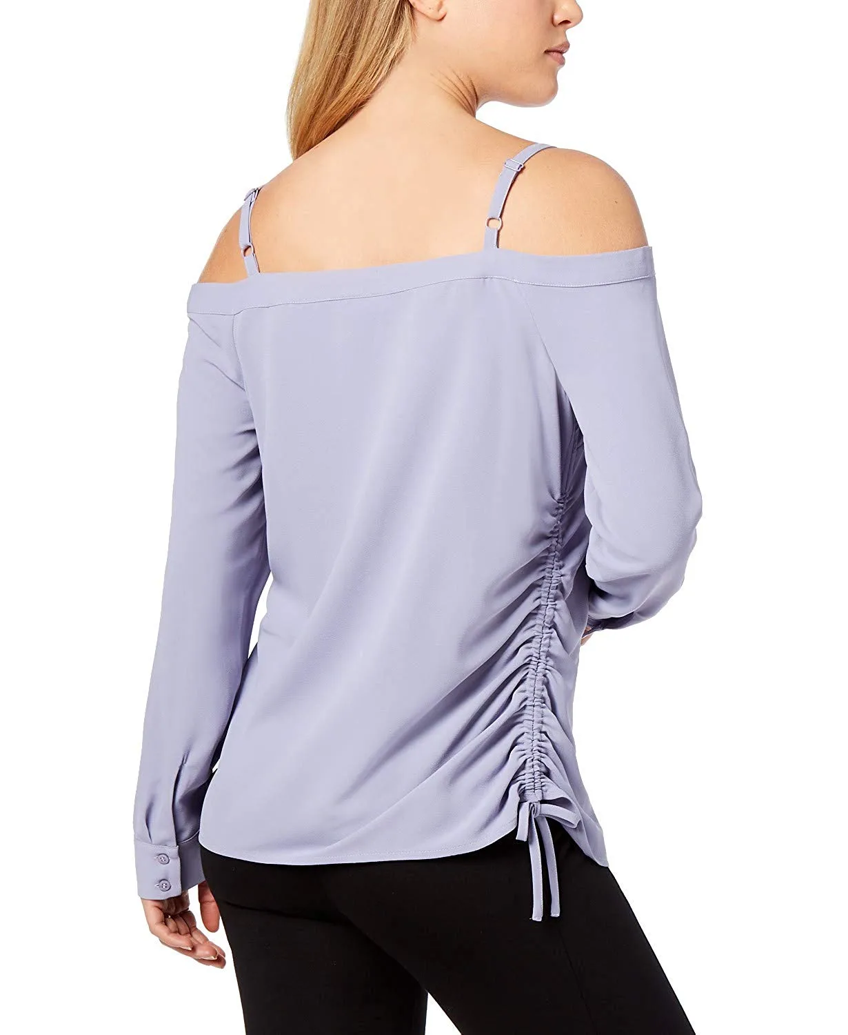 Bar III Plus Women's Side-Tie Off-The-Shoulder Top, Purple, XXL