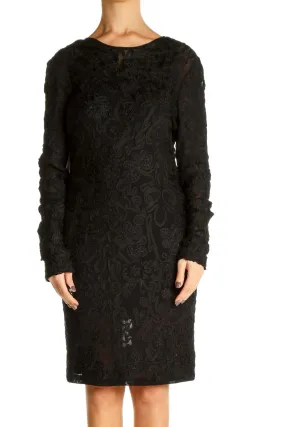 Black Lace Long Sleeve Dress