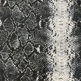 Black Multi Large Print Snakeskin Chiffon Fabric