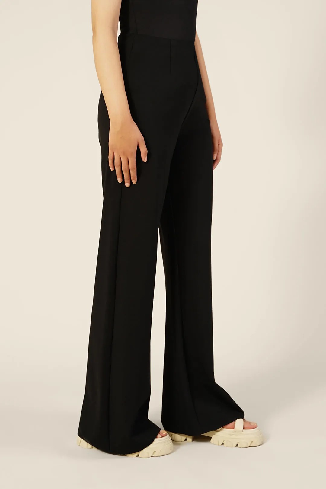 Black Wide-Legged Pants