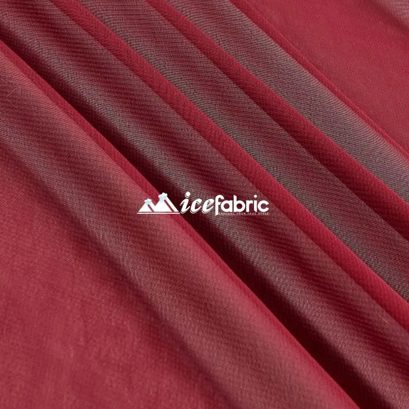 Burgundy Mia Chiffon Fabric / 60’’ Wide Soft chiffon Sheer Fabric