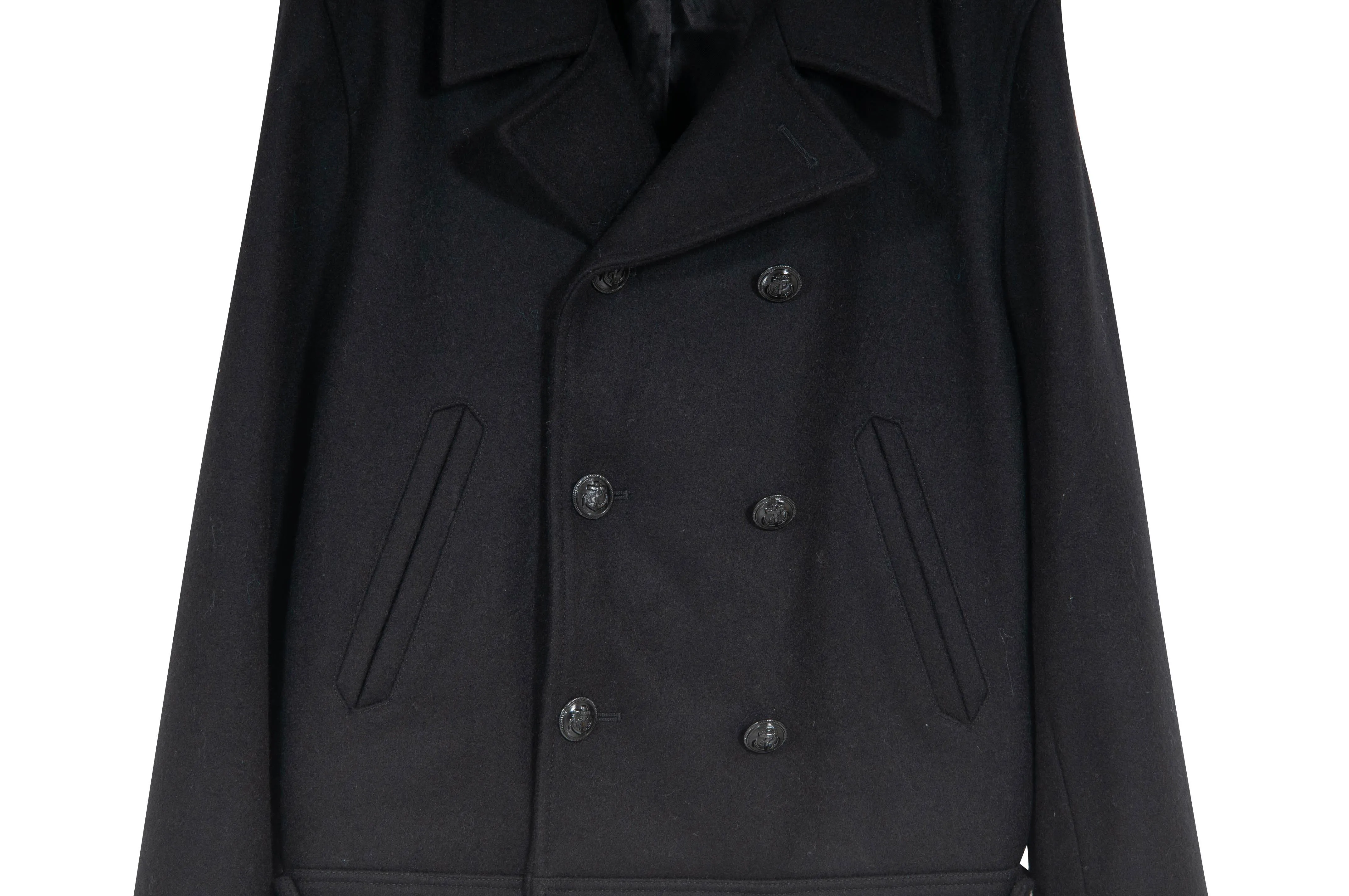 Caban Double Breasted Coat (Black)