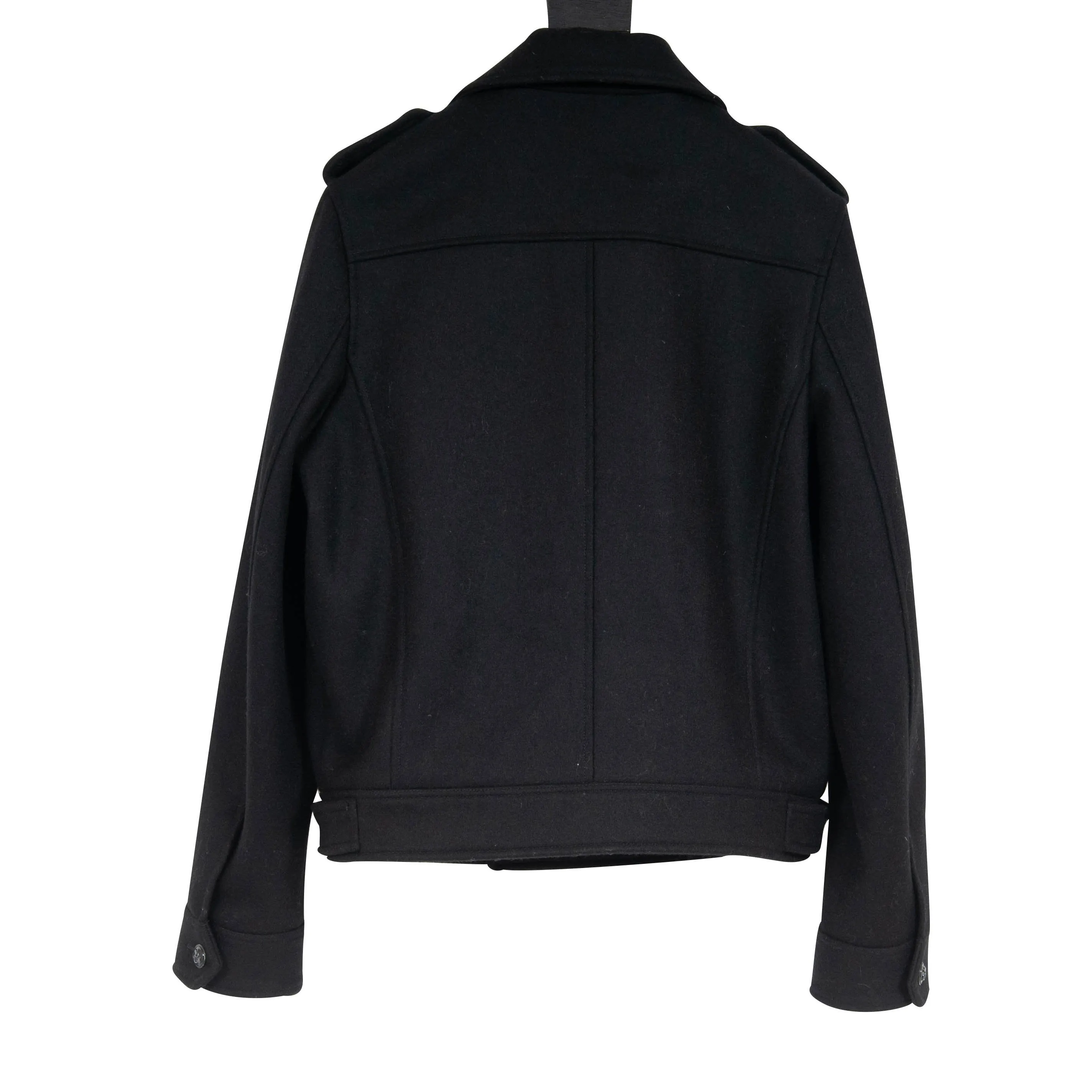 Caban Double Breasted Coat (Black)