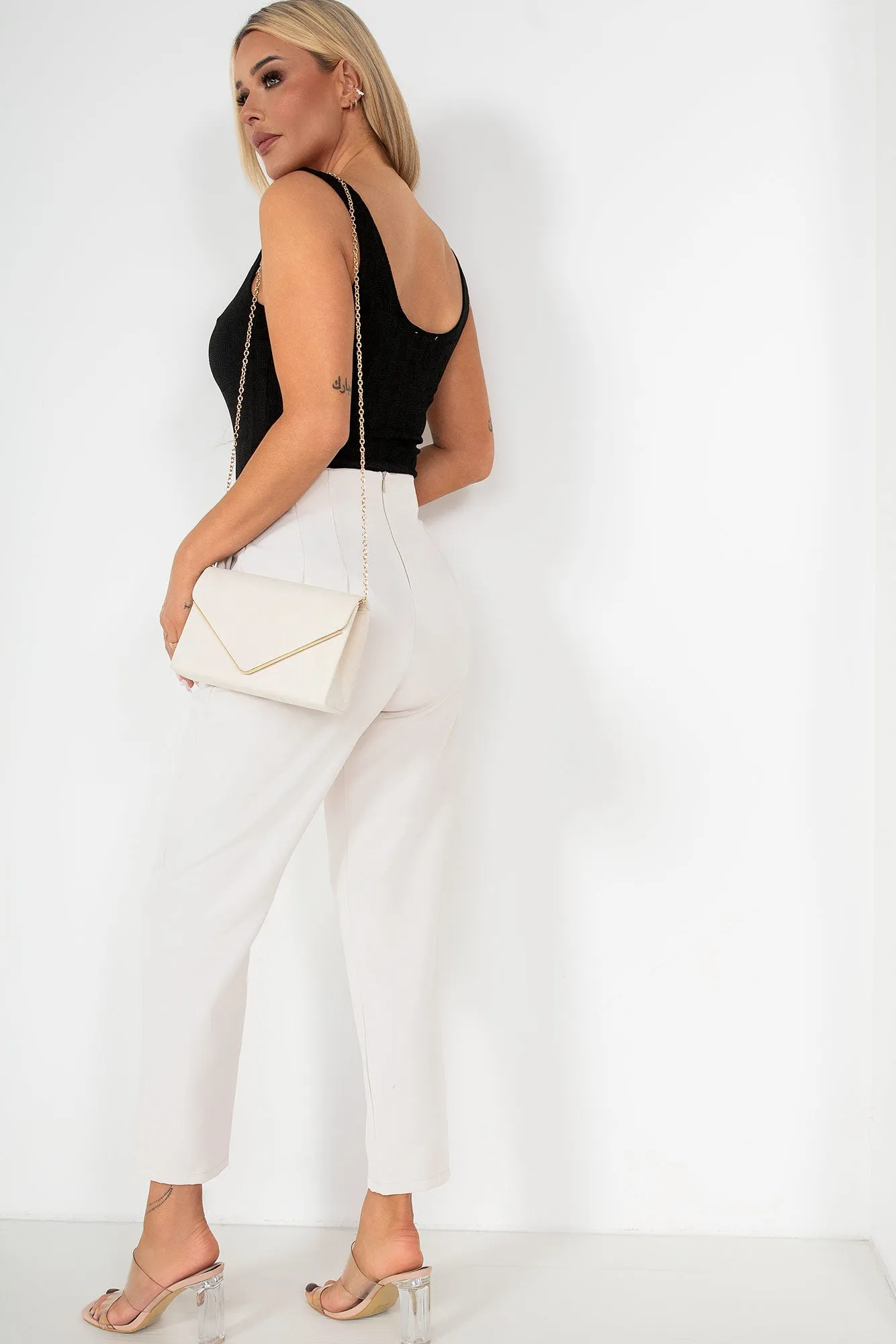 Cailyn Cream Tailored Trousers