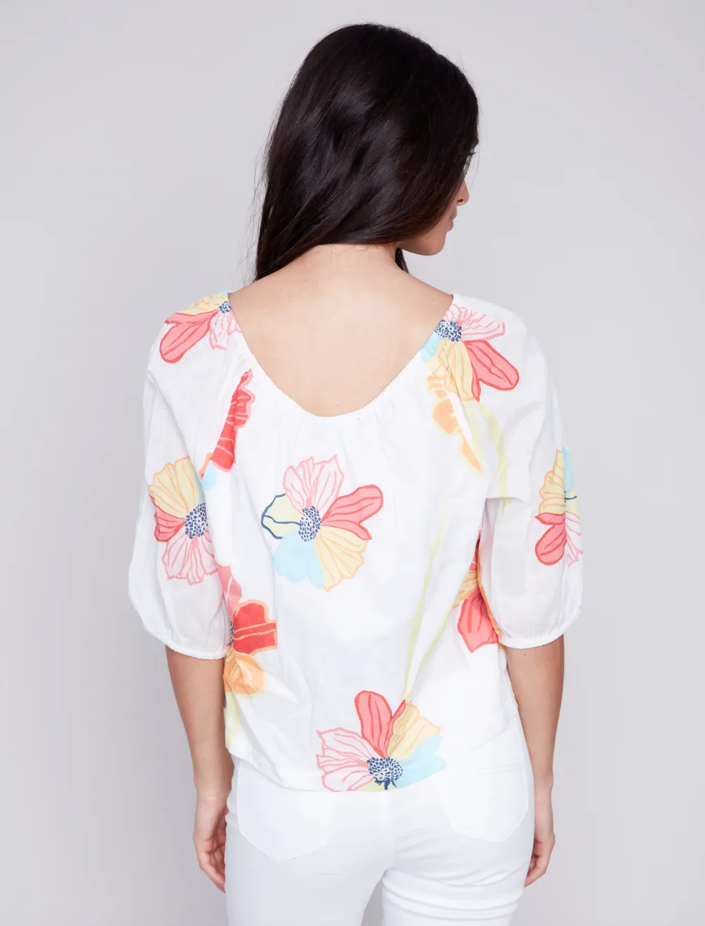 CHB On/Off Shoulder Blouse-Floral