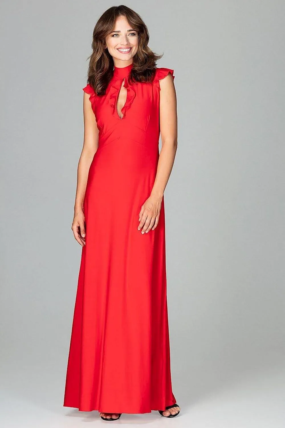 Chic Ruffled Maxi Evening Dress "Lenitif"