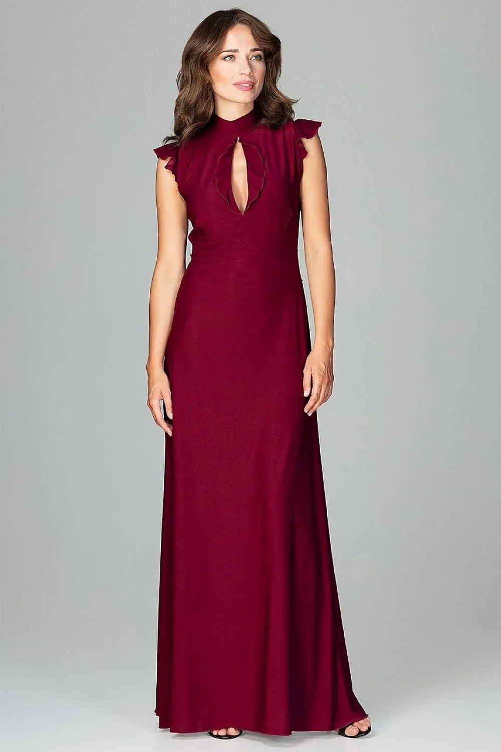 Chic Ruffled Maxi Evening Dress "Lenitif"