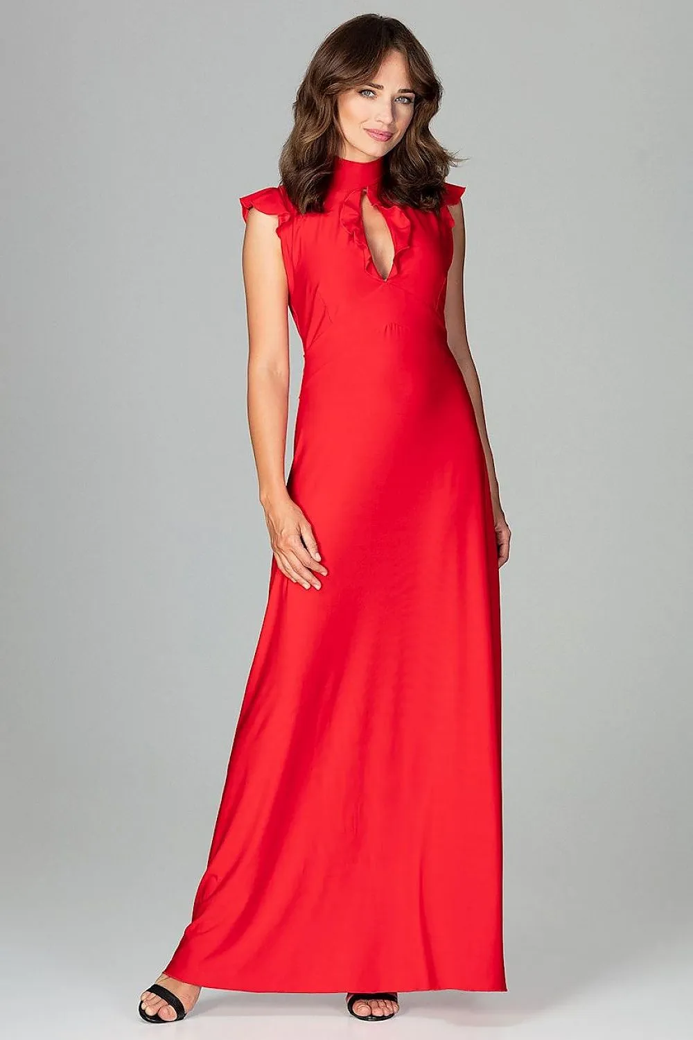 Chic Ruffled Maxi Evening Dress "Lenitif"