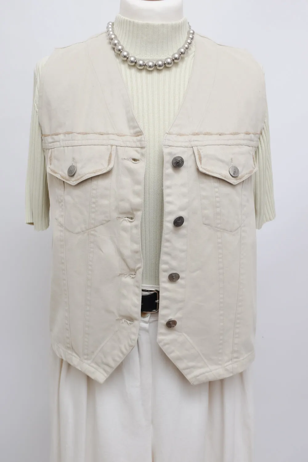 DENIM VINTAGE BEIGE VEST