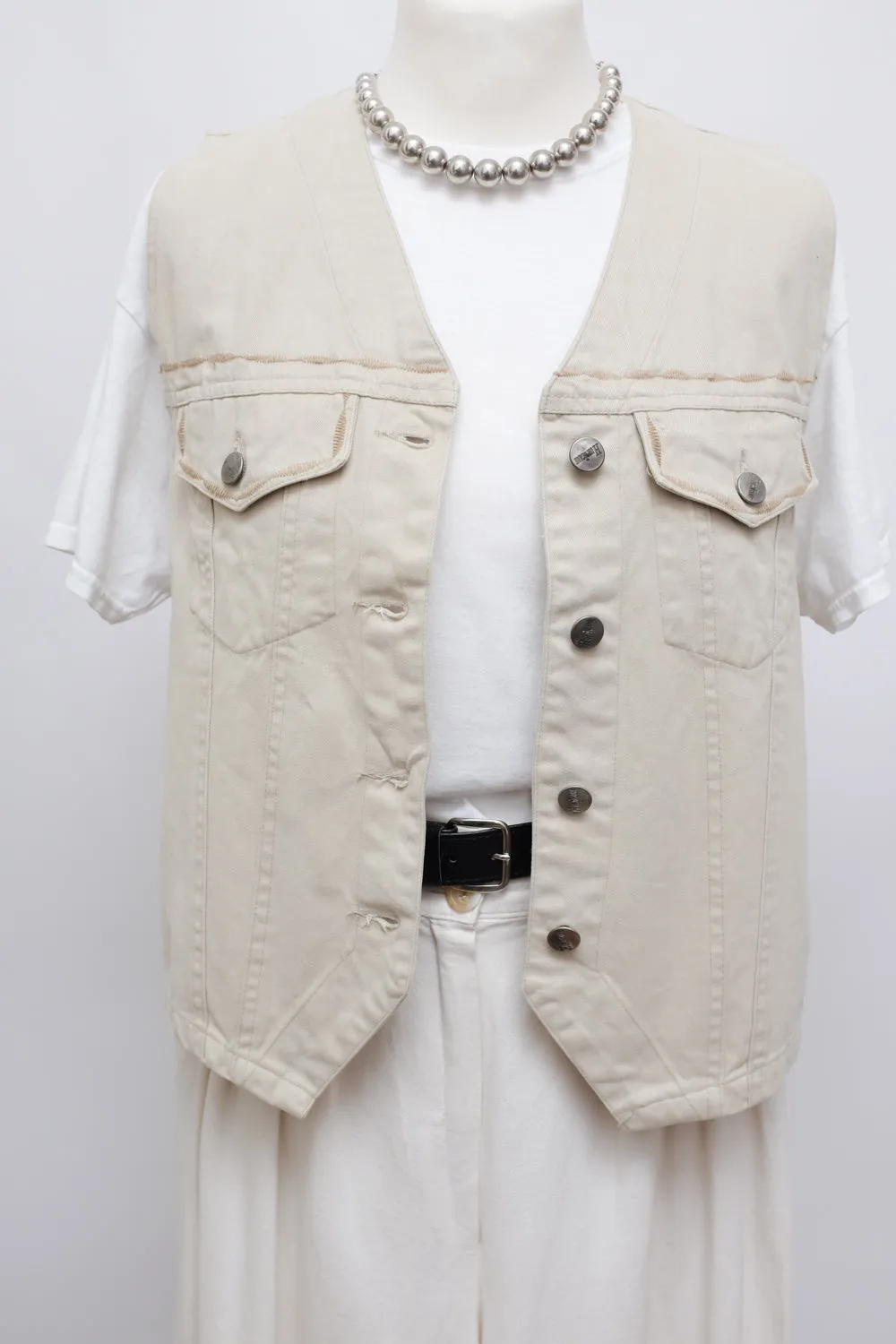 DENIM VINTAGE BEIGE VEST