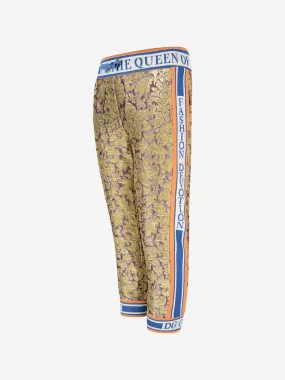 Dolce & Gabbana Girls Silk Brocade Trousers