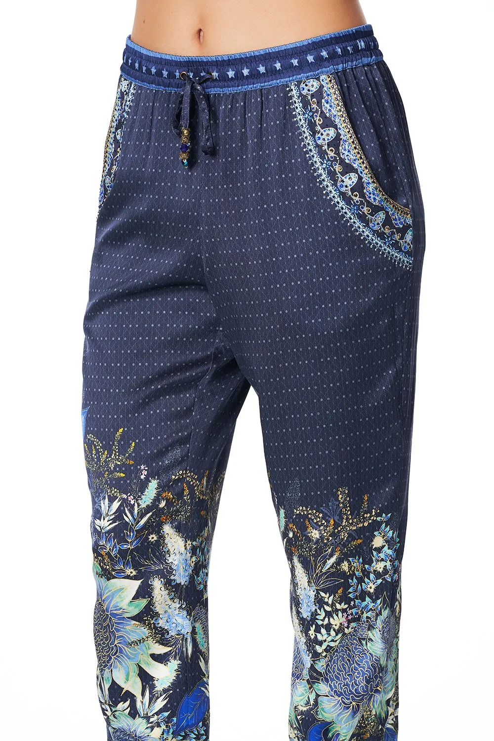 DRAWSTRING PANT WITH RIBBING NATURES NECTAR