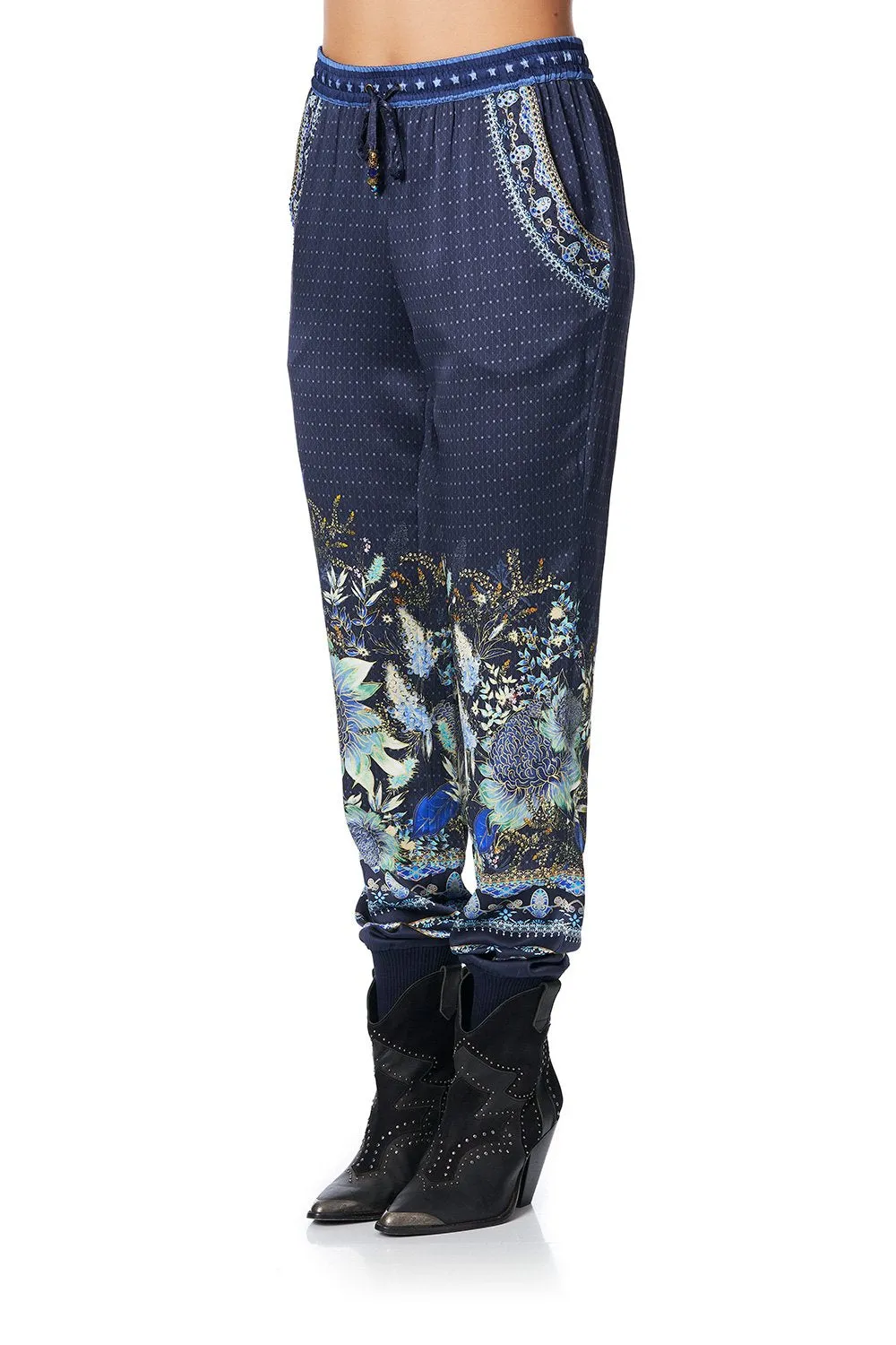 DRAWSTRING PANT WITH RIBBING NATURES NECTAR