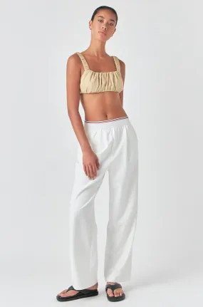 Elastic Trim Wide Pants