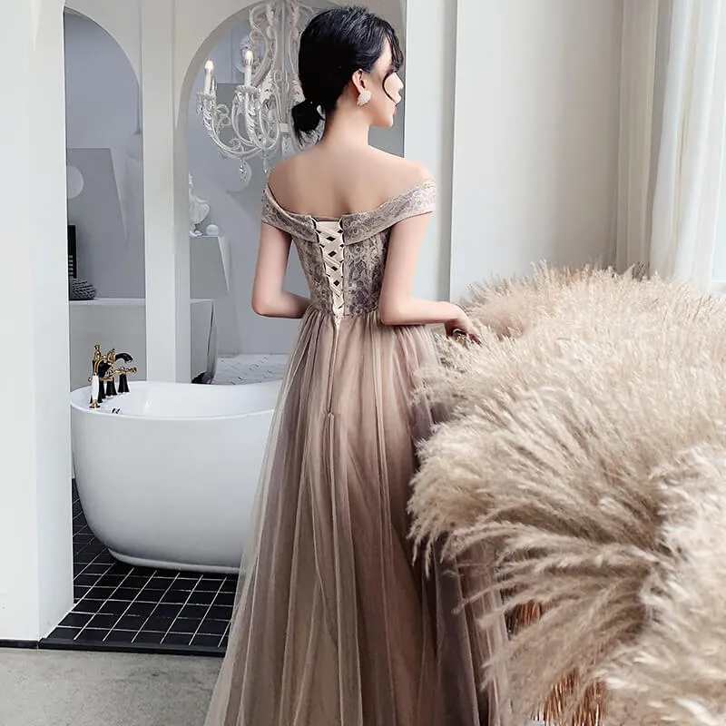 Elegance Champagne Empire Waist Bridemaid Dresses