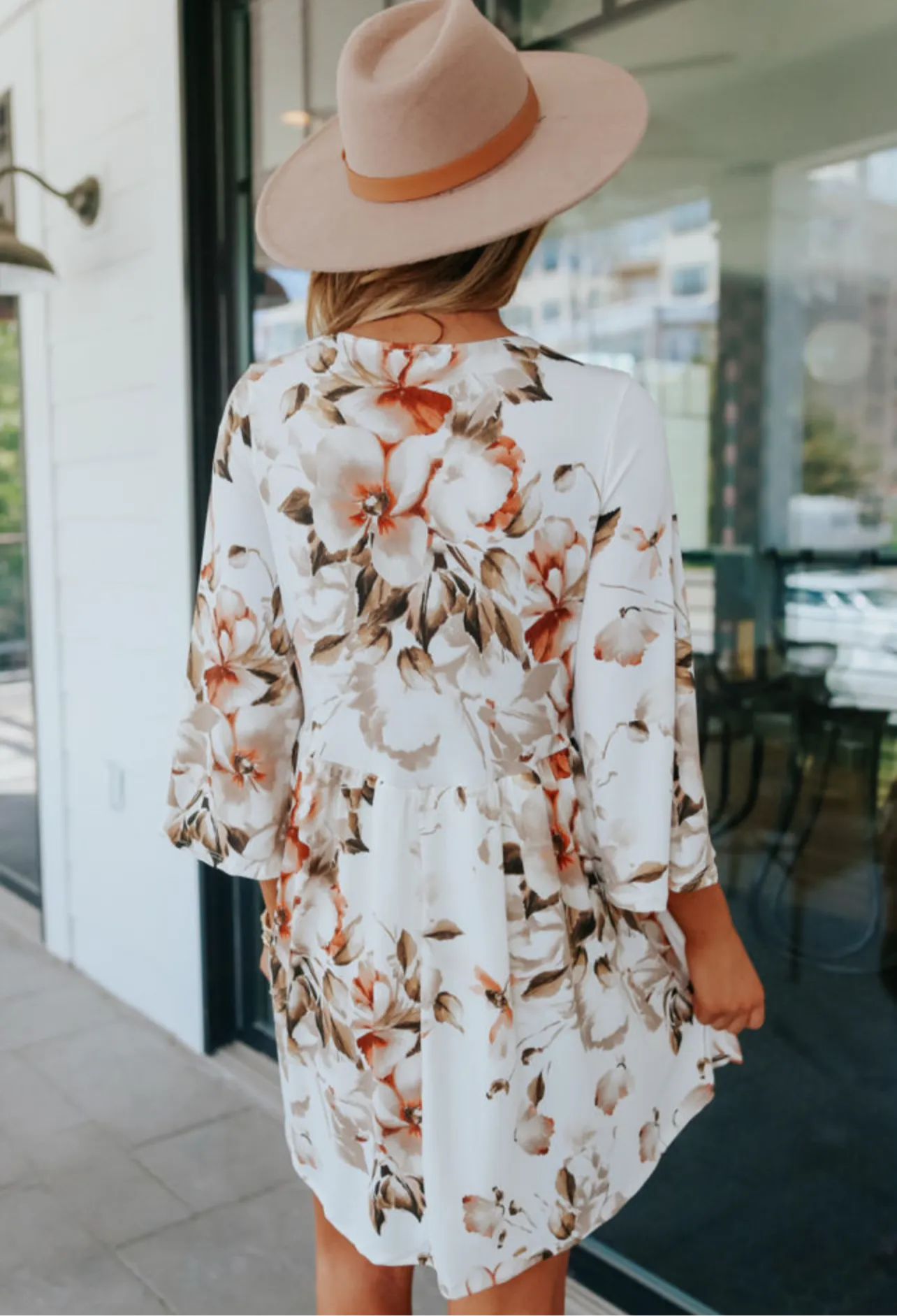 Empire Waist Floral Midi Dress