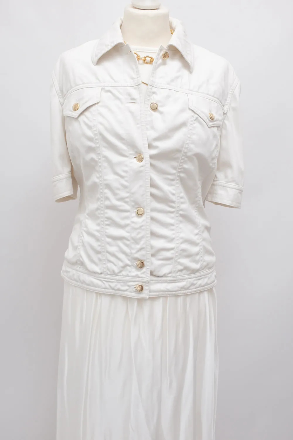 ESCADA WHITE SHORT ARM DENIM JACKET