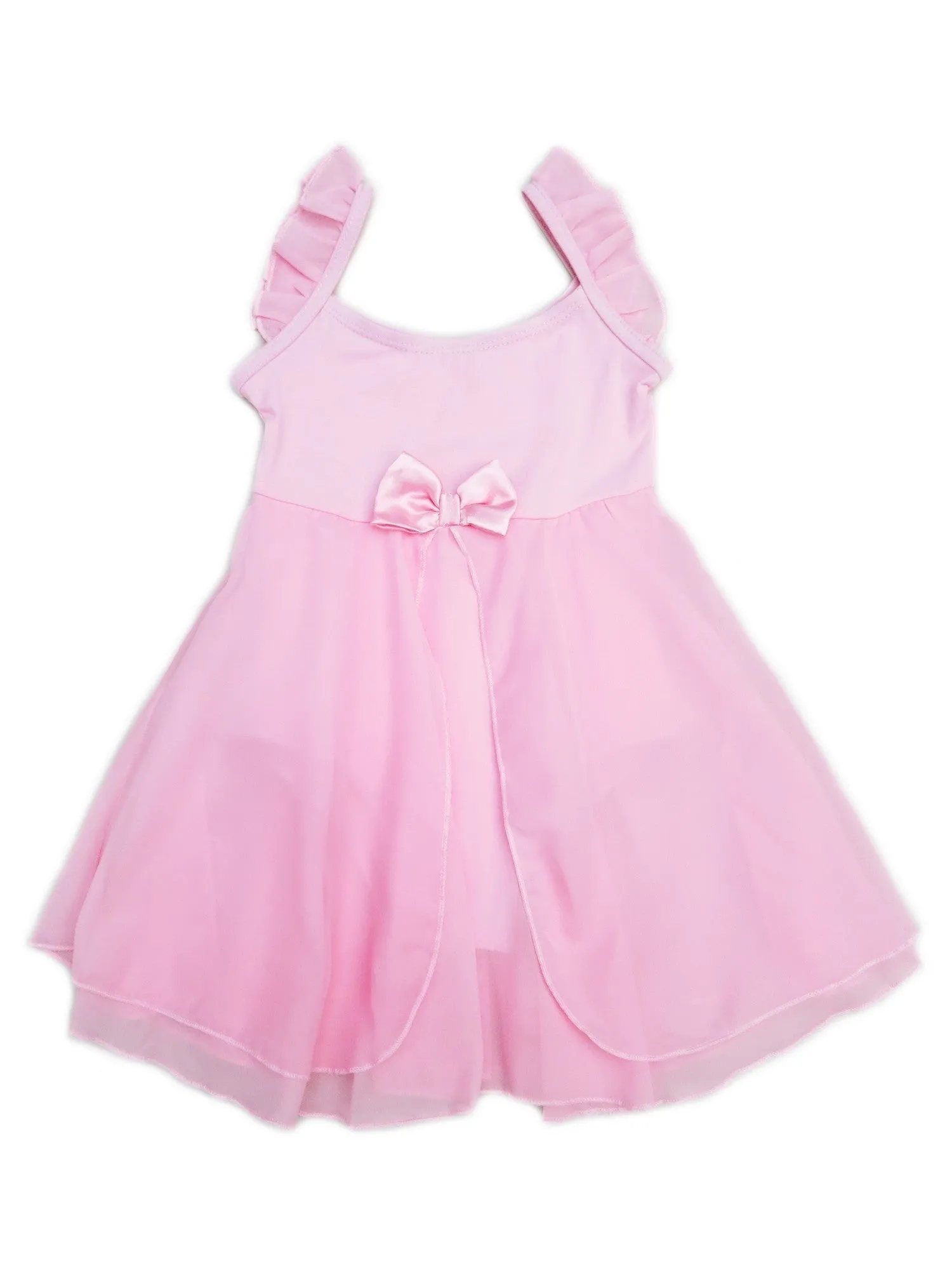 Girls Pink Empire-Waist Chiffon Skirted Ballet Dress 9M-8