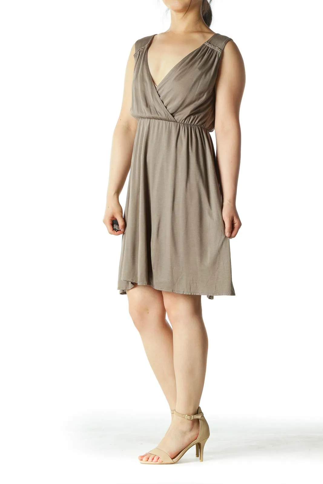 Gray Empire Waist Dress