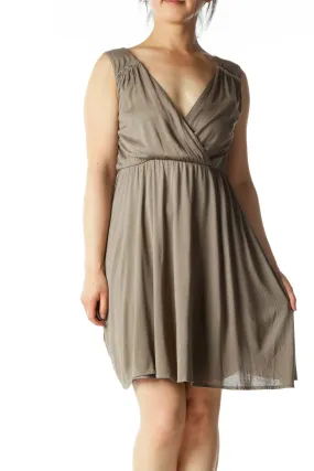 Gray Empire Waist Dress