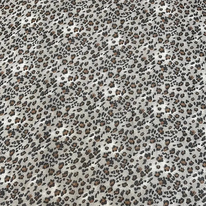 Gray Multi Cheetah Print Chiffon Fabric