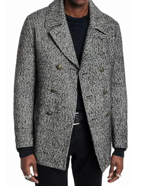 HARDEN PEACOAT IN NEP WOOL - JOHN VARVATOS