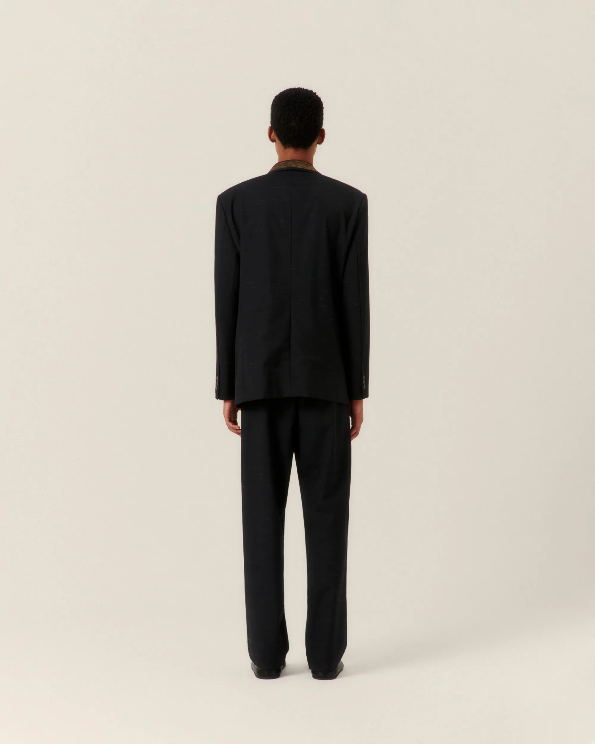 Heathered Straight Leg Tailored Trouser