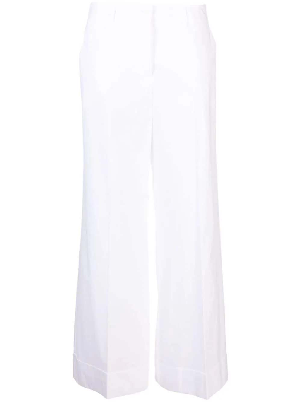 high-waisted cotton tailored torusers