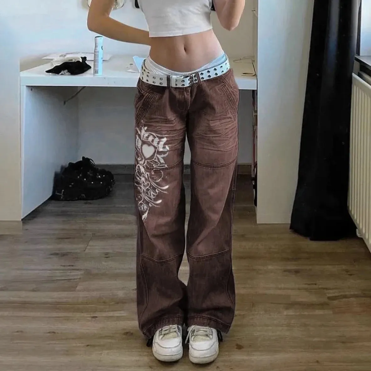 Indie Y2K Style Low Waisted Cargo Pants