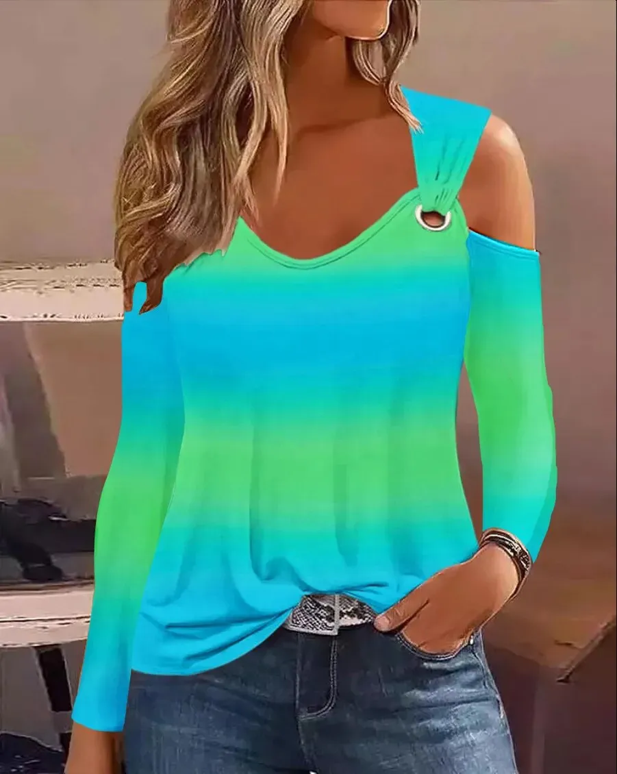 JuliaFashion - 2024 Sexy Off-Shoulder Long Sleeve Top