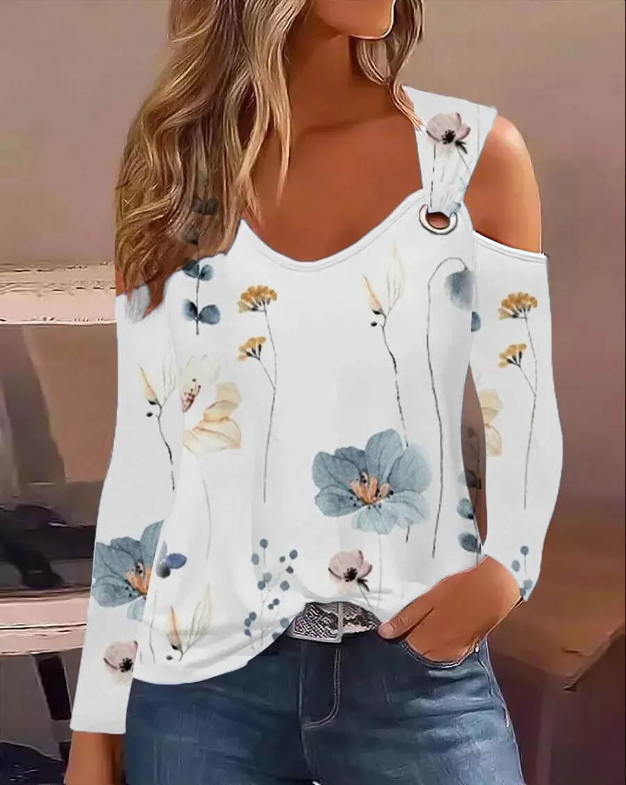 JuliaFashion - 2024 Sexy Off-Shoulder Long Sleeve Top