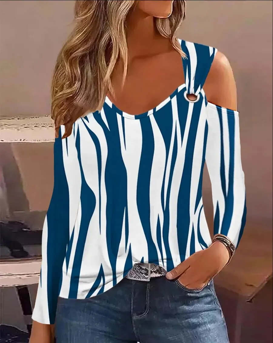 JuliaFashion - 2024 Sexy Off-Shoulder Long Sleeve Top