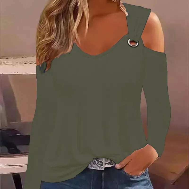 JuliaFashion - 2024 Sexy Off-Shoulder Long Sleeve Top