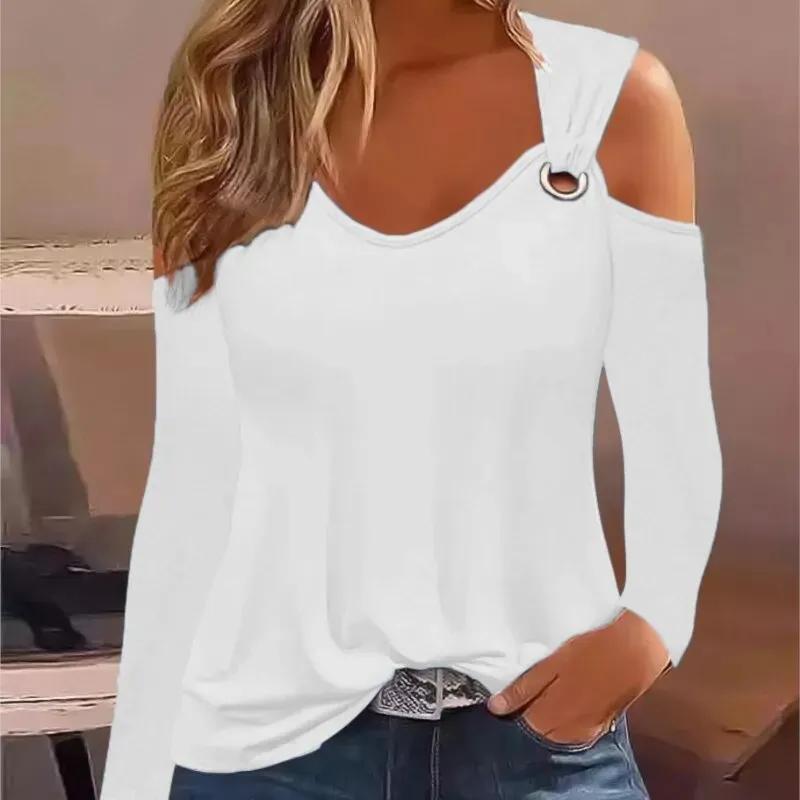 JuliaFashion - 2024 Sexy Off-Shoulder Long Sleeve Top