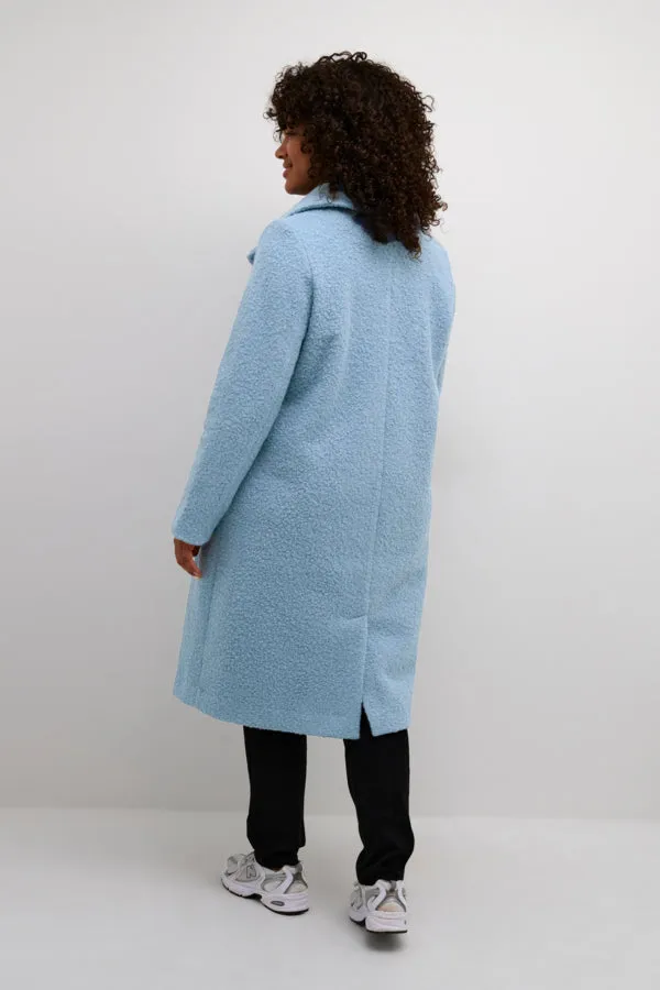 Kaffe Curve Anni Coat in Light Blue