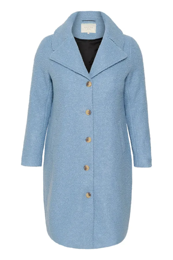 Kaffe Curve Anni Coat in Light Blue