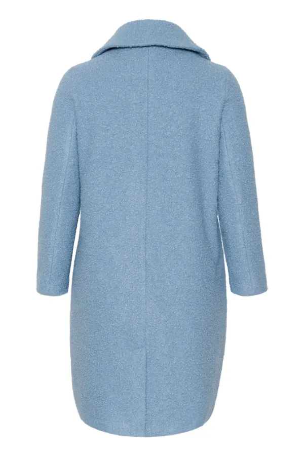 Kaffe Curve Anni Coat in Light Blue