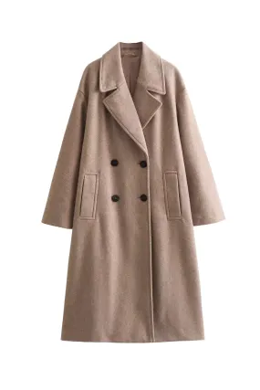 'Katie' Double-Breasted Collared Coat (4 Colors)