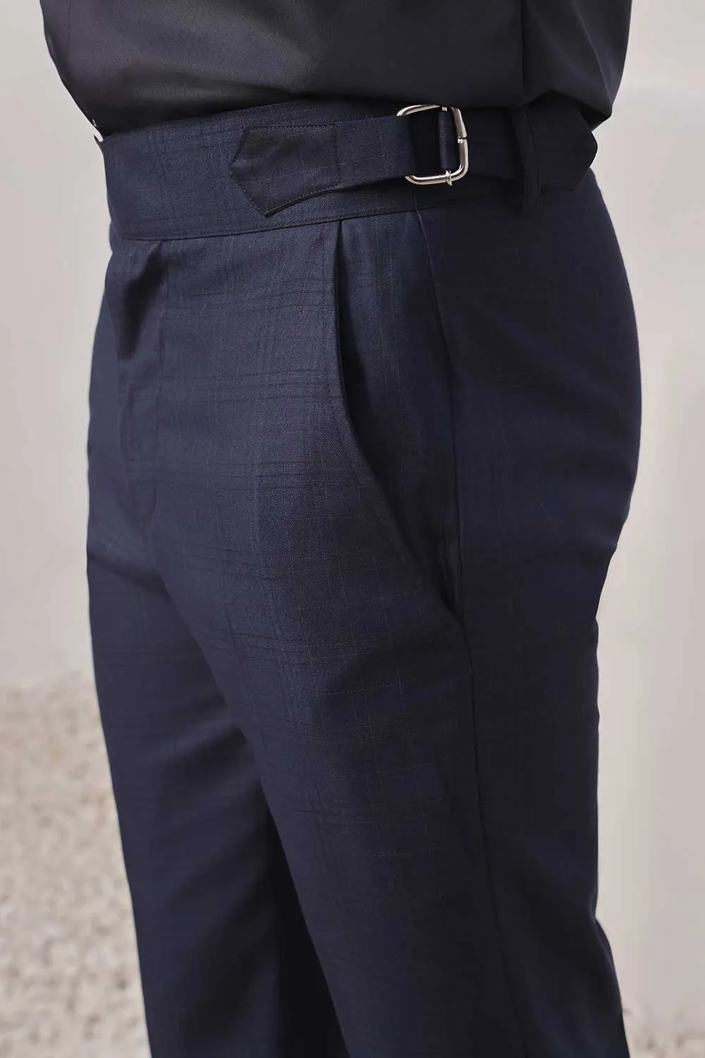 Kensington Fit Blue Club Check Trousers