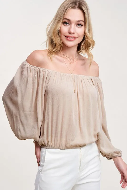 La Miel Jenna Off Shoulder Blouse